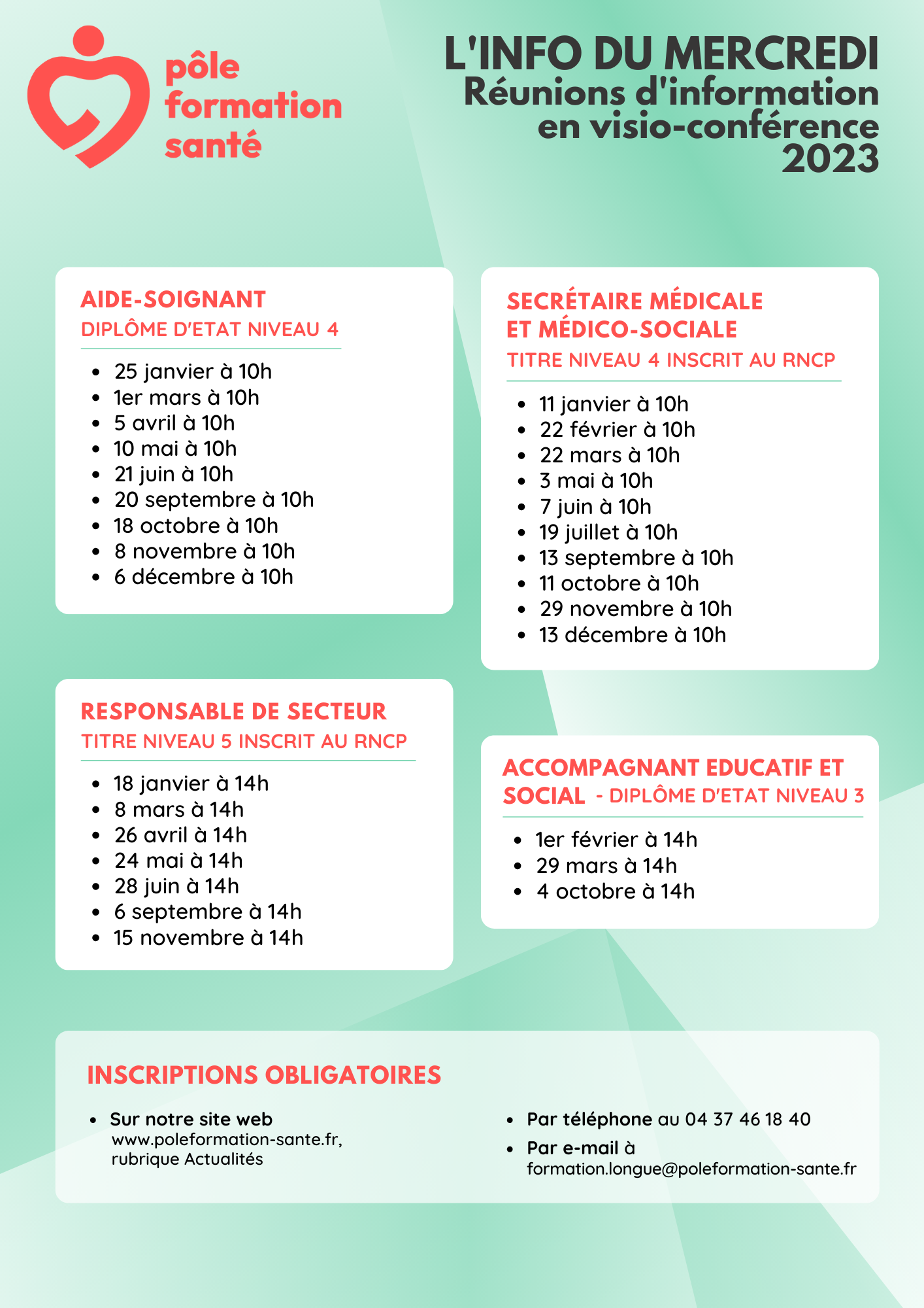Réunions d'information 2023